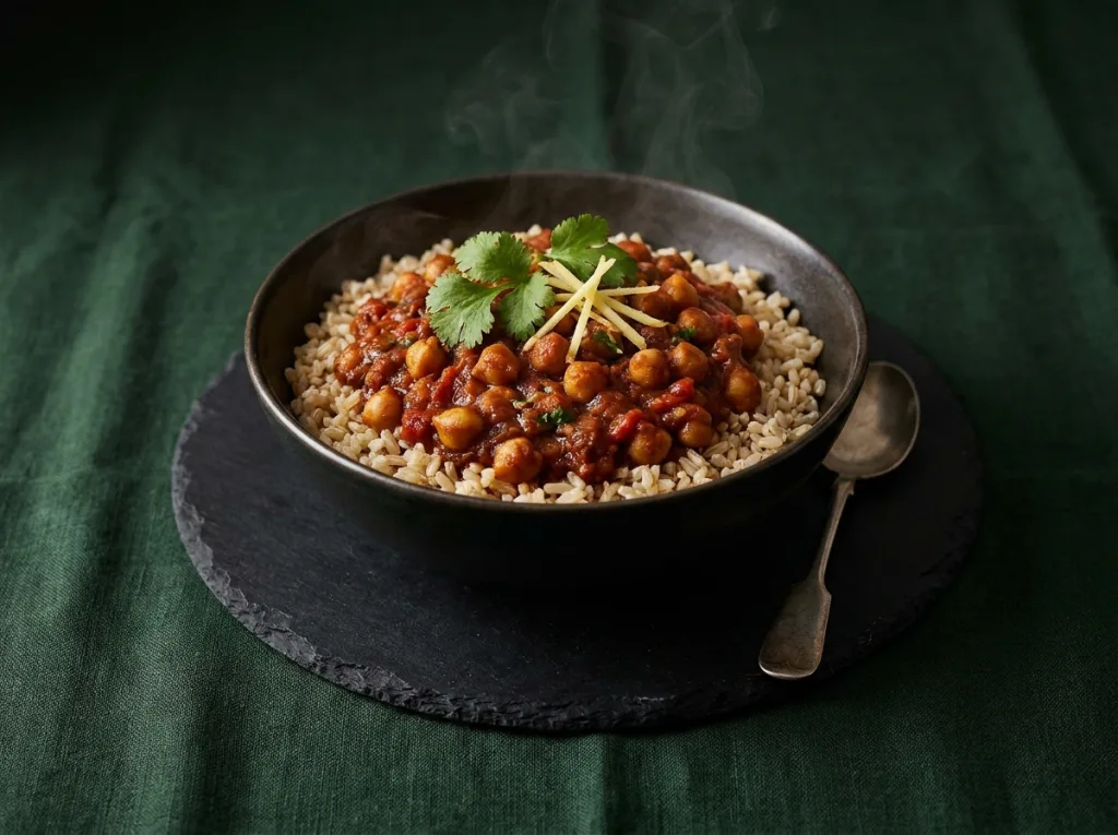 Chana Masala with Brown Rice