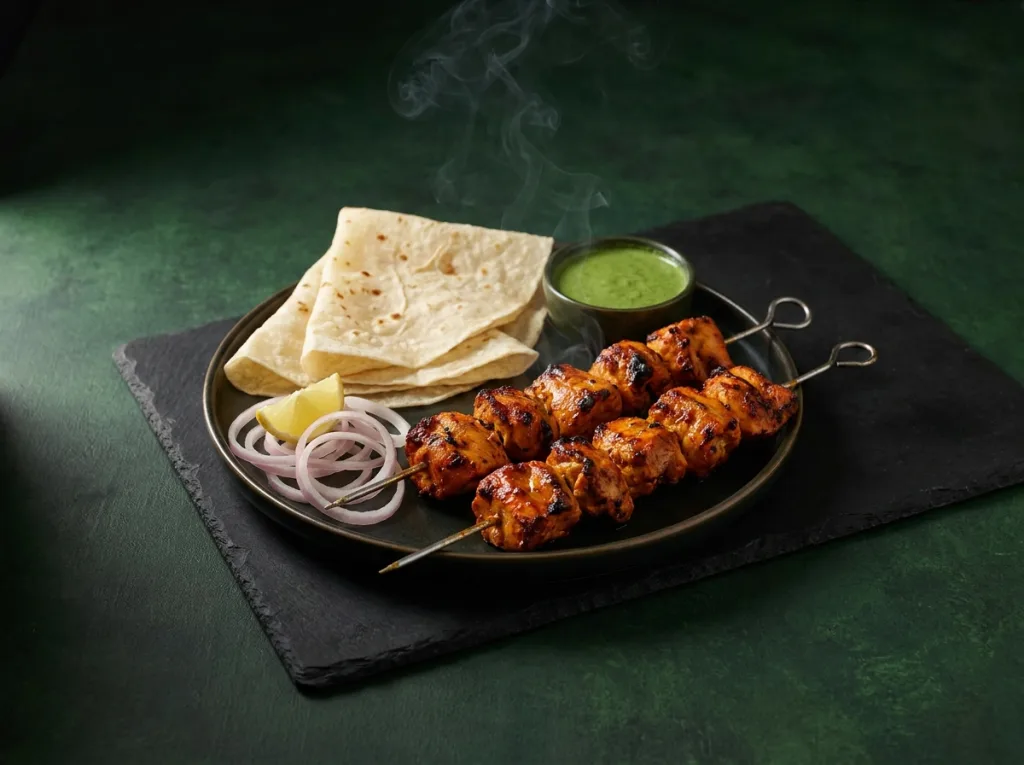 Chicken Tikka with Rumali Roti