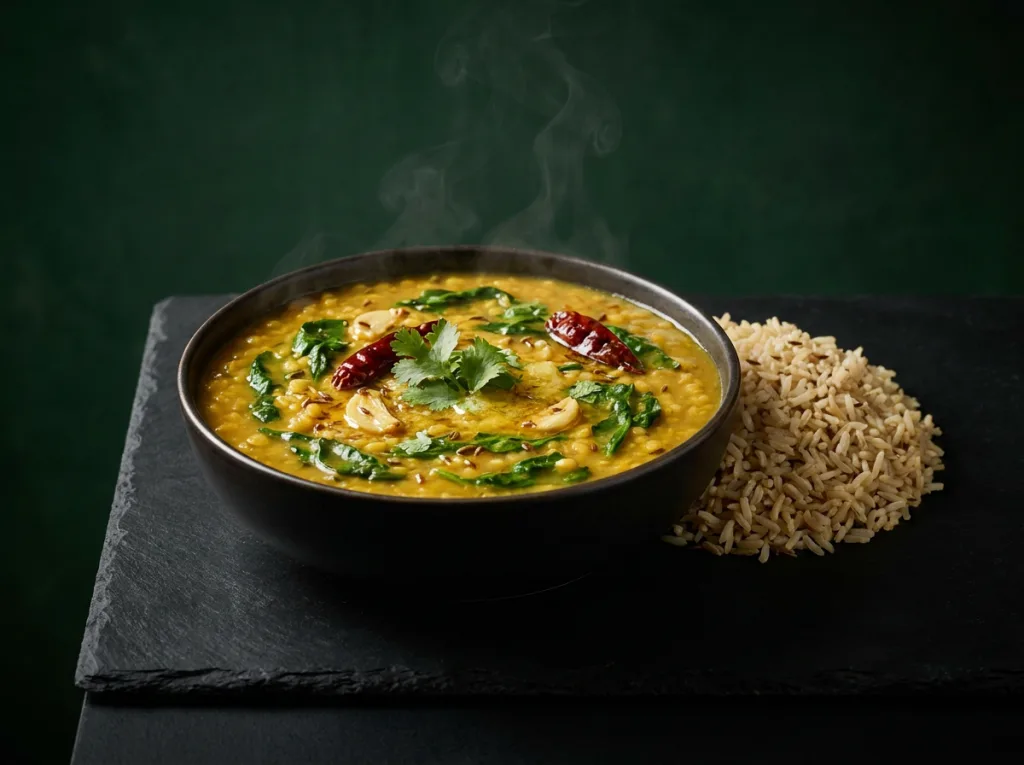 Dal Palak with Jeera Brown Rice