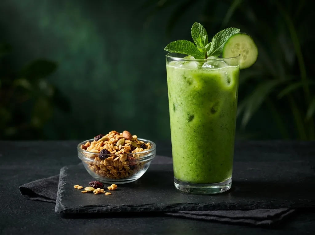 Green Detox Smoothie & Granola Cup