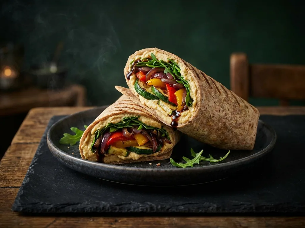 Grilled Veg & Hummus Whole-Wheat Wrap