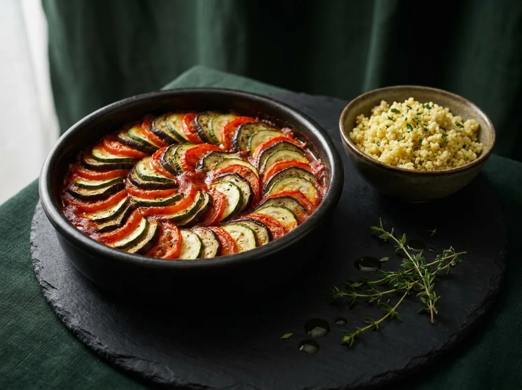 Ratatouille with Herbed Millet