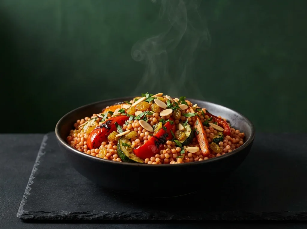 Roasted Veg Couscous with Harissa