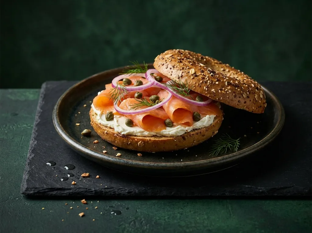 Salmon Cream Cheese Multigrain Bagel