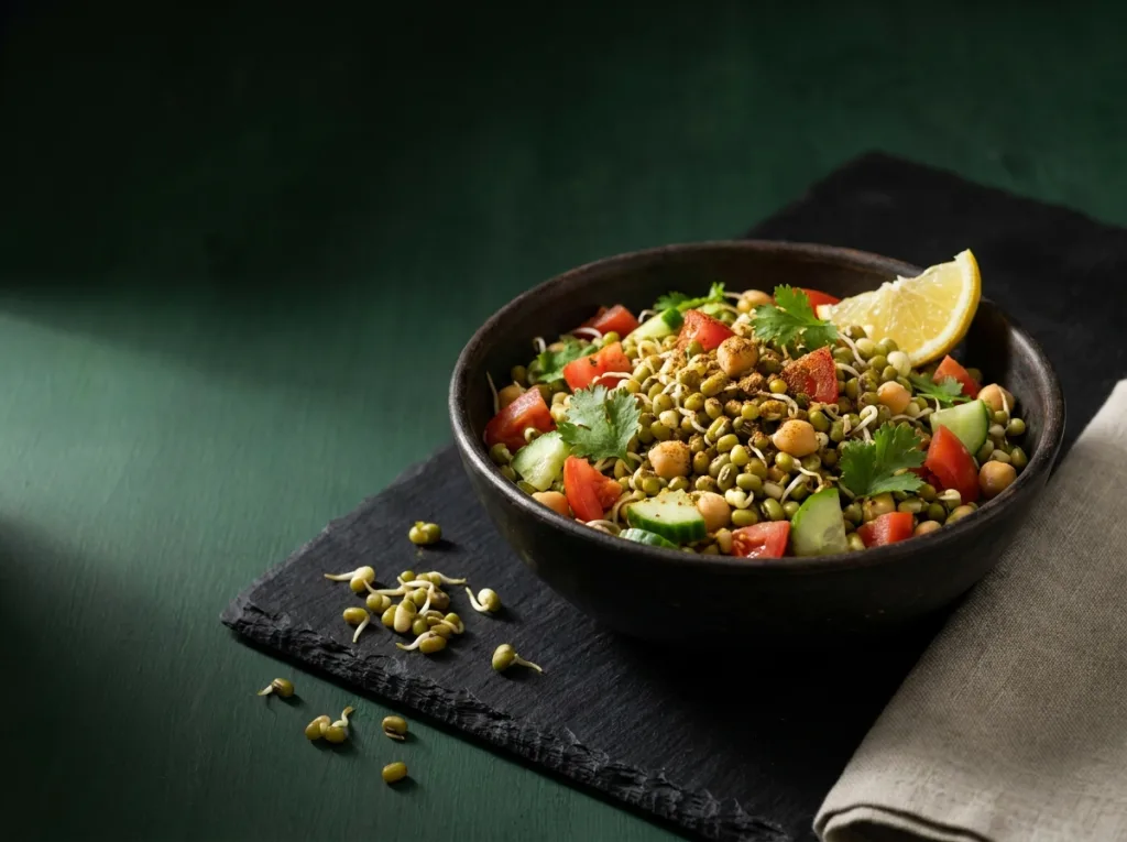 Steamed Sprouts Salad Bowl