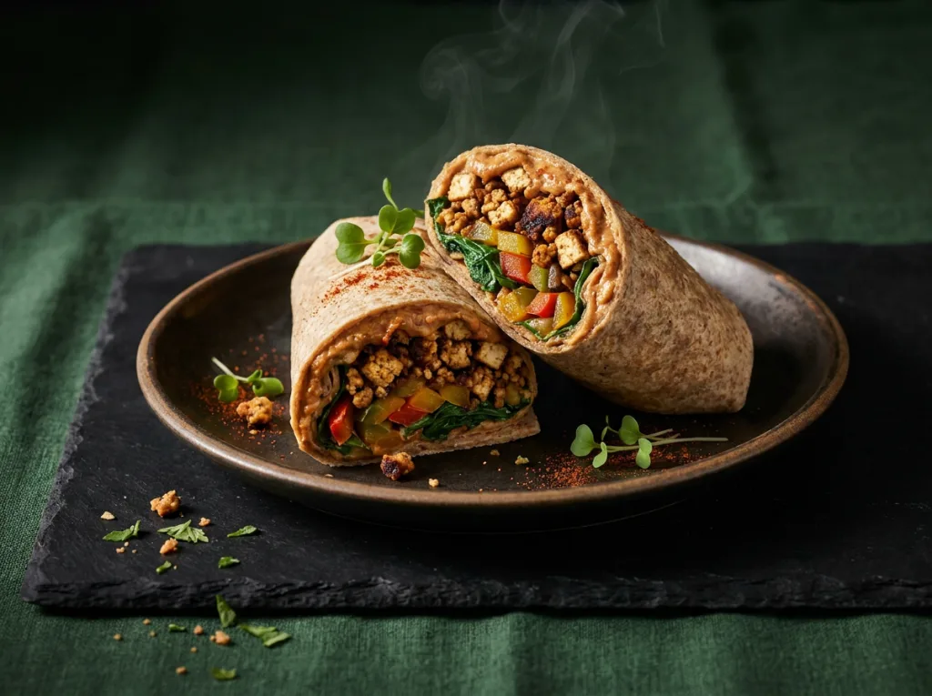Tofu Veggie Breakfast Wrap