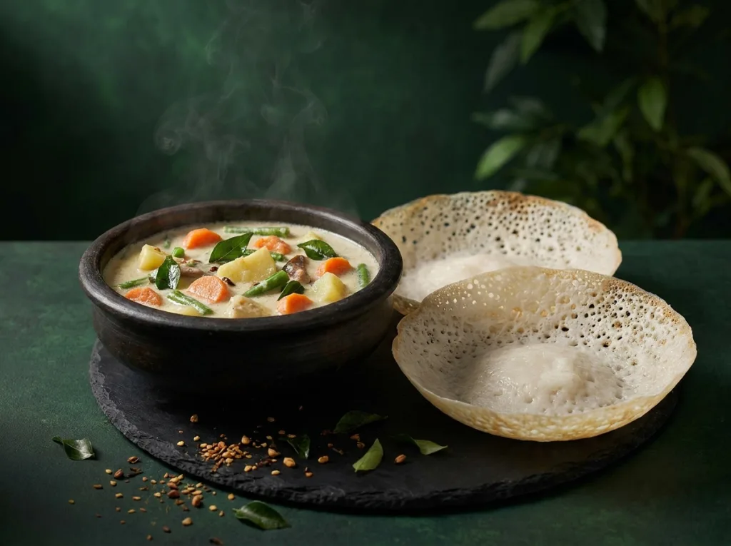 Vegetable Ishtu with Appam